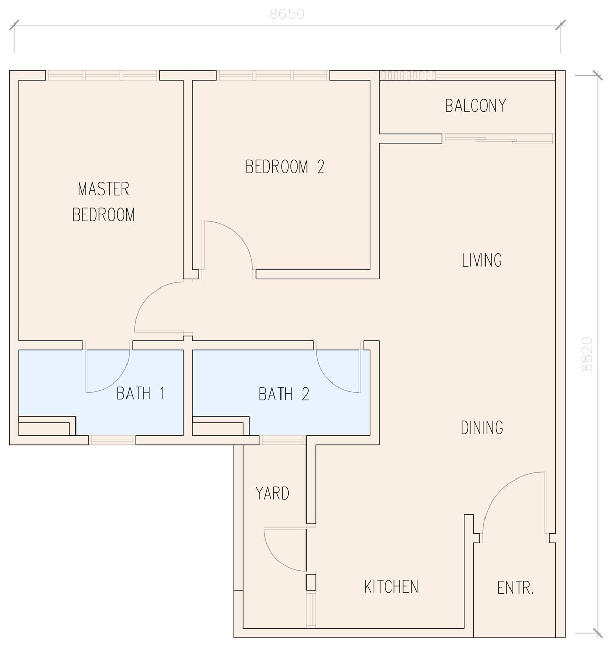 MBW Boulevard 1 Type A (left) floor plan