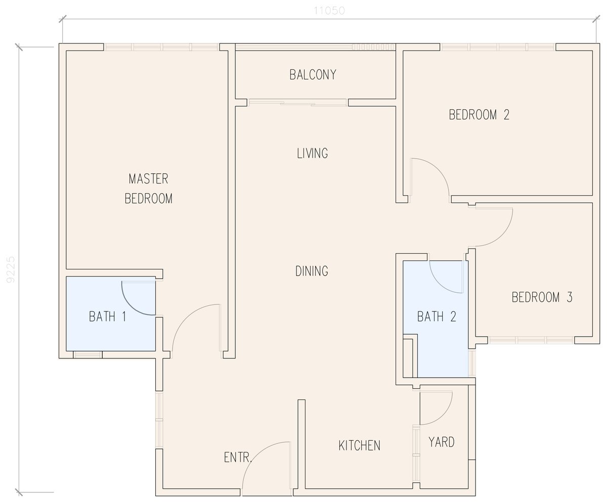 MBW Boulevard 1 Type C (left) floor plan